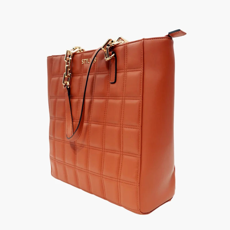 Still 19 Textured Tote Bag in Brown for Women